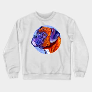 Colorful Brindle Boxer Dog Crewneck Sweatshirt